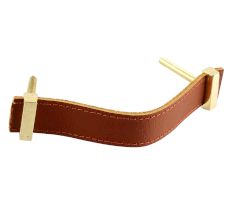 Brown Faux Leather Pull Handle